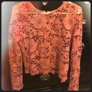 Mauve Pink Lace Top